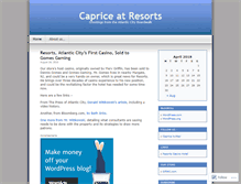 Tablet Screenshot of capriceatresorts.wordpress.com