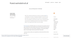 Desktop Screenshot of fransiweinstein.wordpress.com
