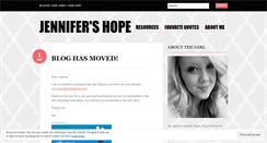Desktop Screenshot of jennifershope.wordpress.com