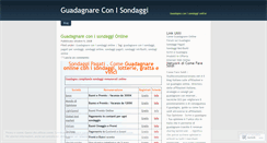 Desktop Screenshot of guadagnareconisondaggi.wordpress.com