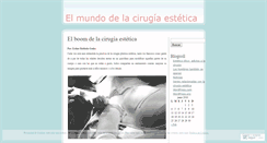 Desktop Screenshot of elmundodelacirugiaestetica.wordpress.com