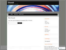 Tablet Screenshot of bluwait.wordpress.com