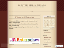 Tablet Screenshot of jgenterprises.wordpress.com