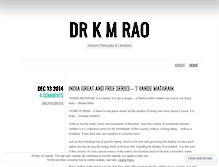 Tablet Screenshot of kmrao.wordpress.com