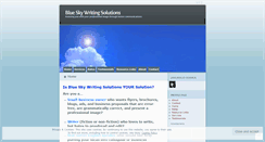 Desktop Screenshot of blueskywritingsolutions.wordpress.com