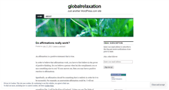 Desktop Screenshot of globalrelaxation.wordpress.com