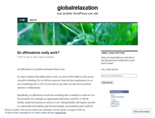 Tablet Screenshot of globalrelaxation.wordpress.com