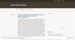Desktop Screenshot of icehockeycoaching.wordpress.com