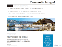 Tablet Screenshot of desarrollointegral.wordpress.com