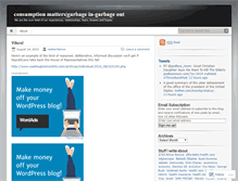 Tablet Screenshot of consumptionmatters.wordpress.com