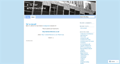 Desktop Screenshot of aisforarchitecture.wordpress.com