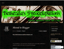 Tablet Screenshot of bethezdaspreoccupations.wordpress.com