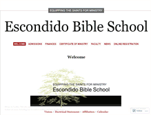 Tablet Screenshot of escondidobibleschool.wordpress.com