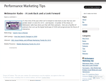 Tablet Screenshot of performancemarketingtips.wordpress.com