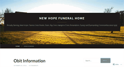 Desktop Screenshot of newhopefuneralhome.wordpress.com