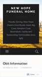 Mobile Screenshot of newhopefuneralhome.wordpress.com