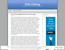 Tablet Screenshot of eliteediting.wordpress.com