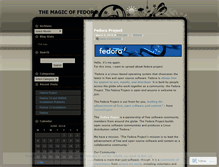 Tablet Screenshot of fedoramagic.wordpress.com