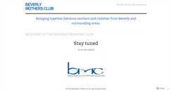 Desktop Screenshot of beverlymothersclub.wordpress.com