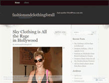 Tablet Screenshot of fashionandclothingforall.wordpress.com