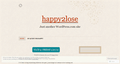 Desktop Screenshot of happy2lose.wordpress.com