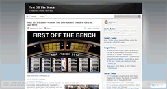 Desktop Screenshot of firstoffthebench.wordpress.com