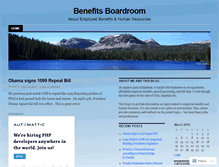 Tablet Screenshot of benefitsboardroom.wordpress.com