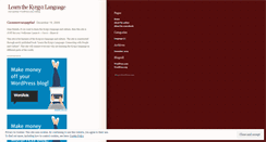 Desktop Screenshot of kglanguage.wordpress.com