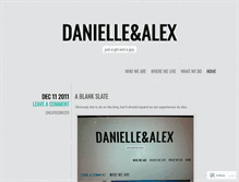 Tablet Screenshot of danielleandalex.wordpress.com