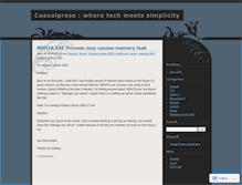 Tablet Screenshot of casualpress.wordpress.com