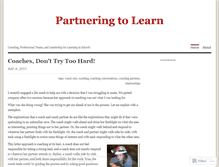 Tablet Screenshot of partneringtolearn.wordpress.com