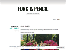 Tablet Screenshot of forkandpencil.wordpress.com