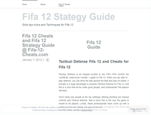 Tablet Screenshot of fifa12strategyguide.wordpress.com