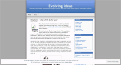 Desktop Screenshot of evolvingideas.wordpress.com