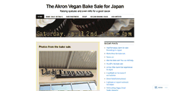 Desktop Screenshot of akronveganbakesaleforjapan.wordpress.com