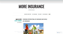 Desktop Screenshot of moreinsurance.wordpress.com