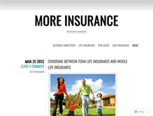 Tablet Screenshot of moreinsurance.wordpress.com