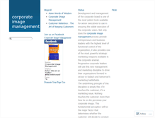 Tablet Screenshot of corporateimagemanagement.wordpress.com