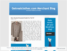 Tablet Screenshot of getrealclothes.wordpress.com