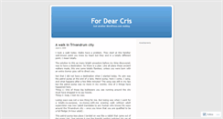 Desktop Screenshot of dearcris.wordpress.com