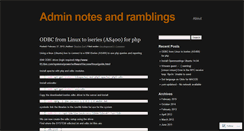 Desktop Screenshot of adminramblings.wordpress.com