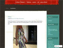 Tablet Screenshot of culturewanted.wordpress.com