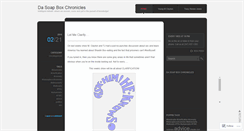 Desktop Screenshot of dasoapboxchronicles.wordpress.com