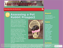 Tablet Screenshot of learnaboutrabbits.wordpress.com