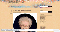 Desktop Screenshot of funwithfamilyhistory.wordpress.com