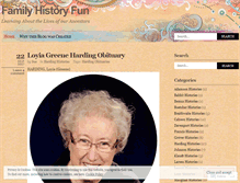 Tablet Screenshot of funwithfamilyhistory.wordpress.com