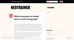 Desktop Screenshot of neotrainer.wordpress.com