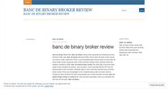 Desktop Screenshot of ebm.bancdebinarybrokerreview.wordpress.com