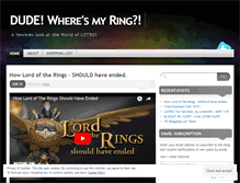 Tablet Screenshot of dudewheresmyring.wordpress.com
