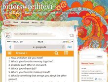 Tablet Screenshot of bittersweetlifex1.wordpress.com